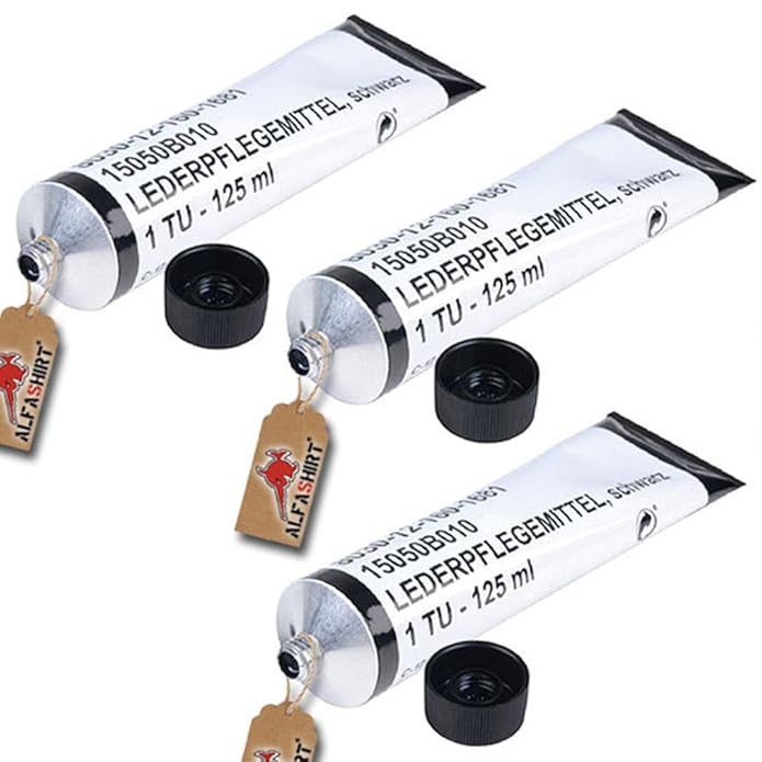 Copytec 3X Original Bundeswehr Schuhcreme Sparset BW Bund Schwarz Lederpflegemittel 125ml Tube wasserabweisend Schuhwichse Ka