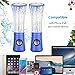 SoundSOUL Dancing Water Speakers LED Speakers Water Fountain Speakers Mini Music Amplifier(6 Colored LED Lights,Dual 3W Speakers,perfect Birthday/Thanksgiving /Christmas Gift for your family) - Blue