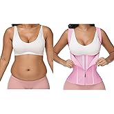 POP CLOSETS Waist Trainer for Women with Zipper and Hooks Fajas Colombianas Tummy Control Waist Cincher Shapewear