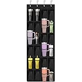 Tumbler Organizer,Water Bottle Organizer 24 Holders Over The Door Water Bottle Storage Rack Stanley Cup Organizer Various Sizes Cup Organizer For Kitchen Cabinet Pantry Closet Bedroom Bathroom