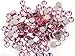 Jollin Glue Fix Crystal Flatback Rhinestones Glass Diamantes Gems for Crafting Nail Art Crafts Decorations Clothes Shoes 4.8mm (ss20 576pcs, Pink)
