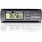 Inkbird ITH-10 Digital Thermometer and Hygrometer Temperature Humidity Monitor Humidor Guitar Ukulele Mason Jar.
