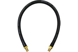 VIBRANT YARD COMPANY Short Air Compressor Hose: 1/4" Male NPT To 1/4" Male NPT Connections (Lead-Free Brass) (24 Inches)