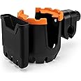 Accmor Stroller Cup Holder with Phone Holder, Bike Cup Holder, 2-in-1 Universal Cup Phone Drinks Holder for Stroller Walker Wheelchair