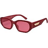 SOJOS Polarized Sunglasses Womens Mens Retro Rectangle Sun Glasses Trendy Hexagonal Frame 80s 90s Shades SJ2324