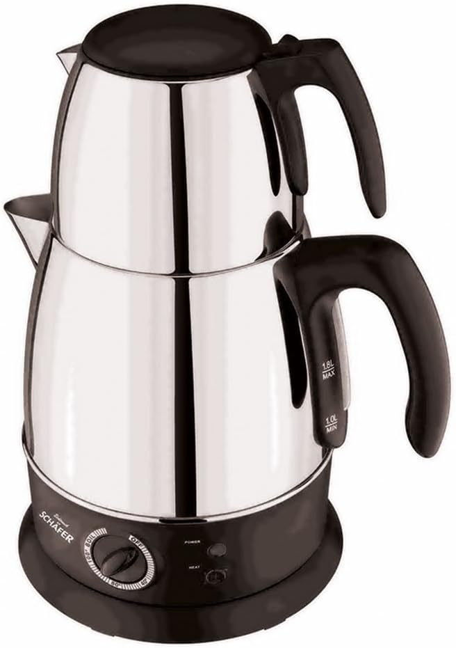 Bouilloire Turque électrique En Inox – 1L Et 2L, Avec Infuseur Détachable, Pour Un Thé Authentique