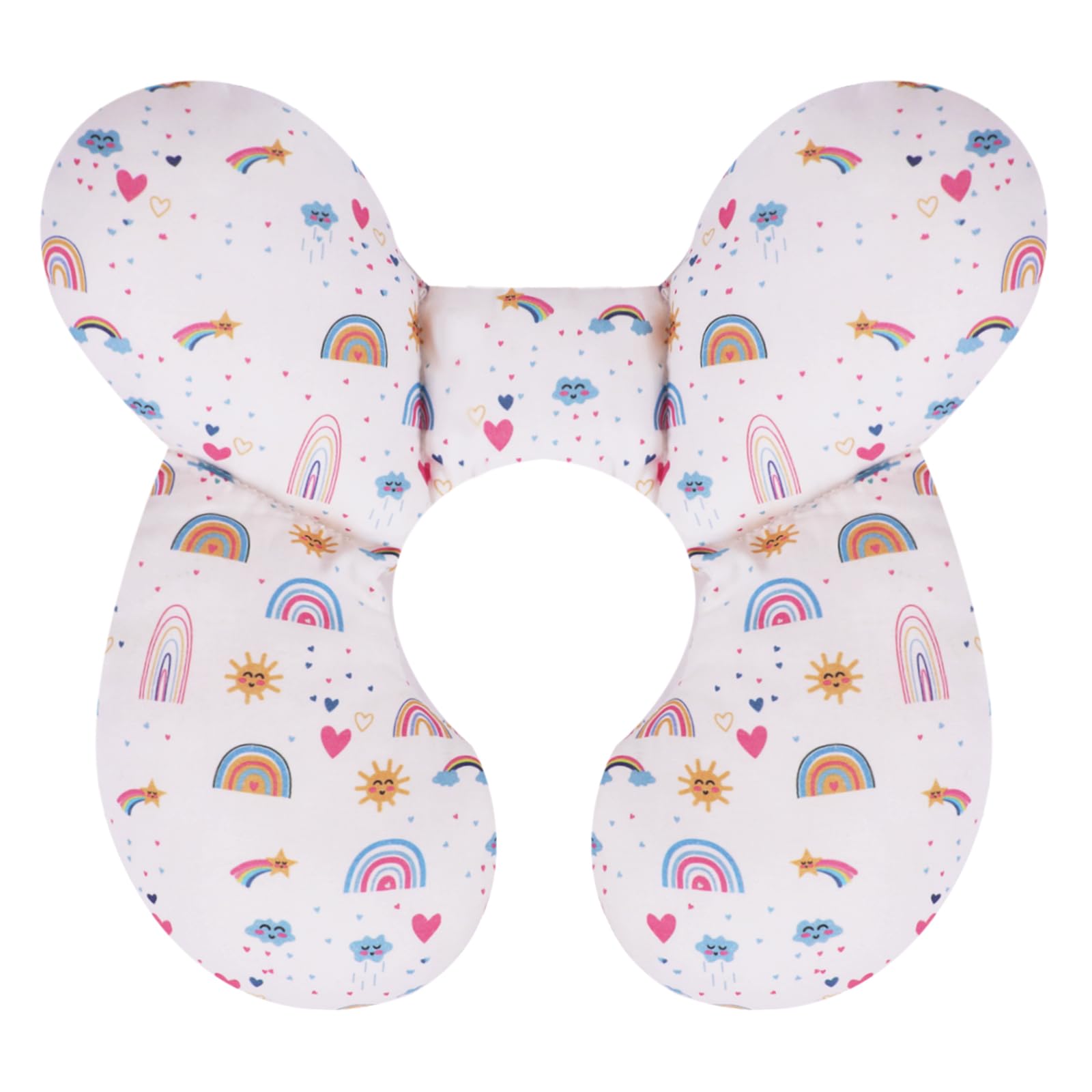 Photo 1 of KAKIBLIN Baby Travel Pillow,Upgraded Baby Neck Pillows for Car Seat,Baby Support Pillow,Infant Neck Pillow for Toddler Head and Neck,Newborn Head Support for Car Seat,Pushchair (Rainbow)