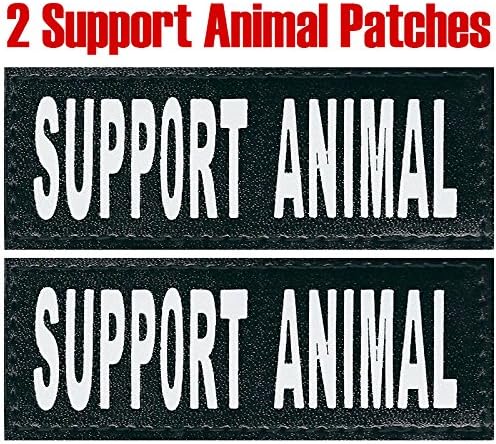Service Dog "Support Animal" Reflective Patch for DogStylze And Dean & Tyler Vests (Extra Small (2.75" x 1))