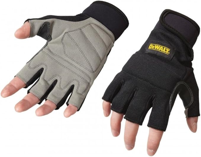 dewalt fingerless work gloves