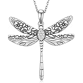 Peireara Bee/Dragonfly/Butterfly Necklaces for Women 925 Sterling Silver Animal Pendant Necklace Vitage Animal Jewelry for Women