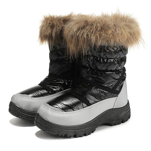 Drka Womens Snow Boots With Fur Lined Ladys Waterproof And Non Slip Winter Boots
