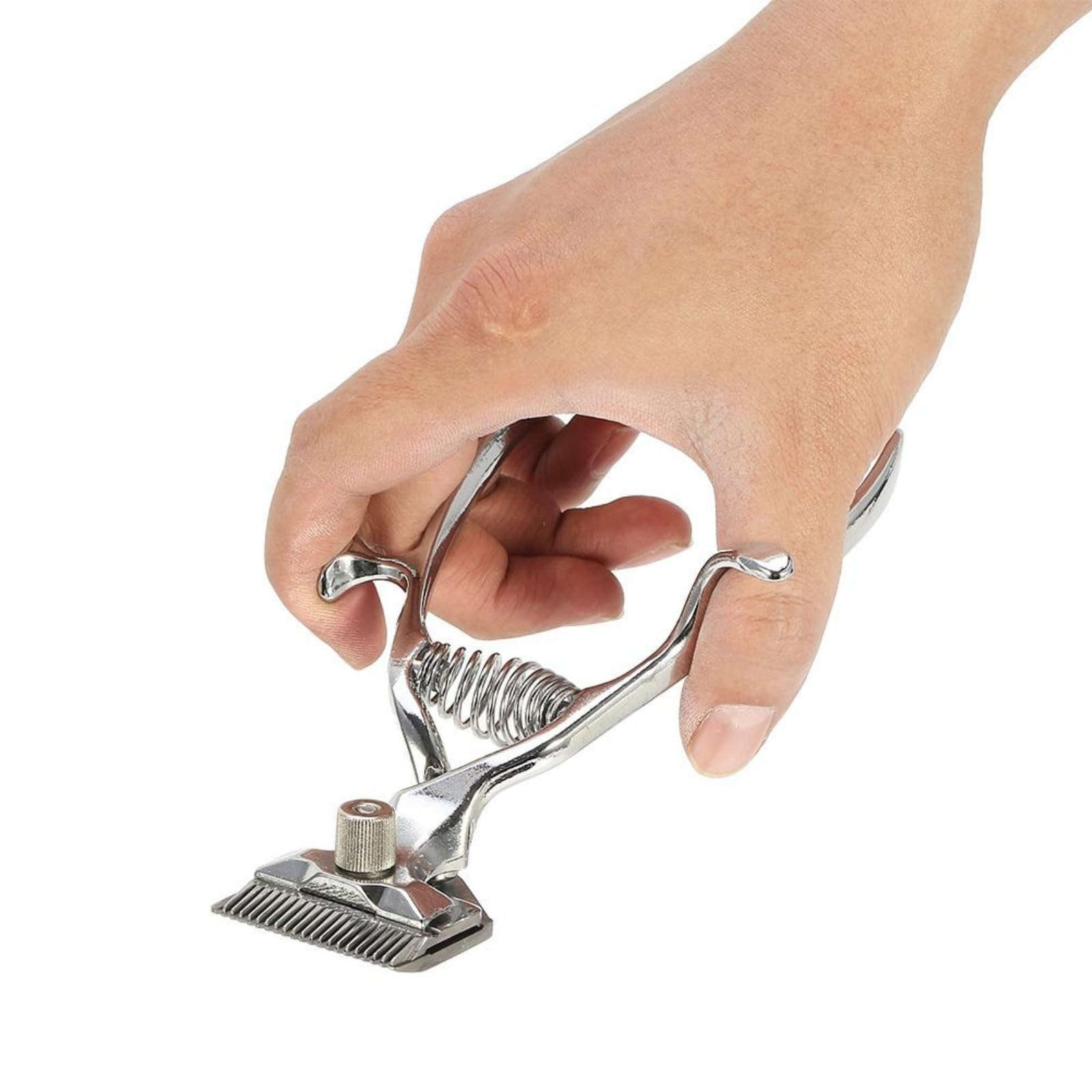 Manual Hair Clippers - Jadeshay Hairdressing Hair Removal Trimmer Stainless Steel Barber Trimmer Cutter Home Haircut tool