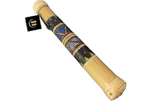 B.N.D TOP Large Rain Stick for Meditation Musical Instrument Rainstick for Adults Percussion Instruments for Adults Wooden African Party Favor Rain Makers (multi color) Designed in the USA
