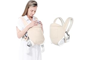 MIAO PAW Baby Sling Carrier, Newborn to Toddler, Adjustable Breathable Carrier, Infant Hip Seat, Nursing Sling Wrap Carries 7-45 Lbs, Beige
