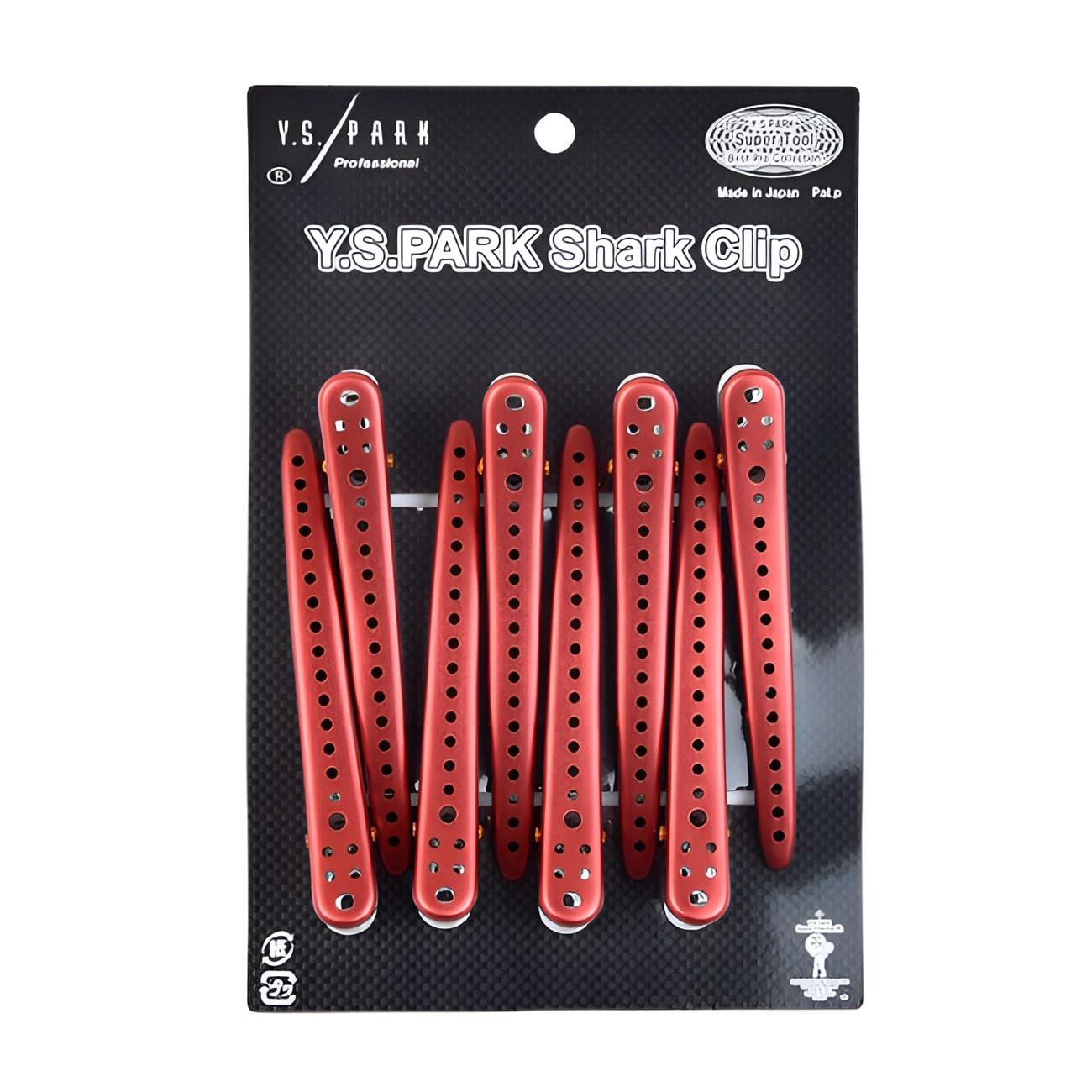 Y.S. Park Shark Clips Red (8)