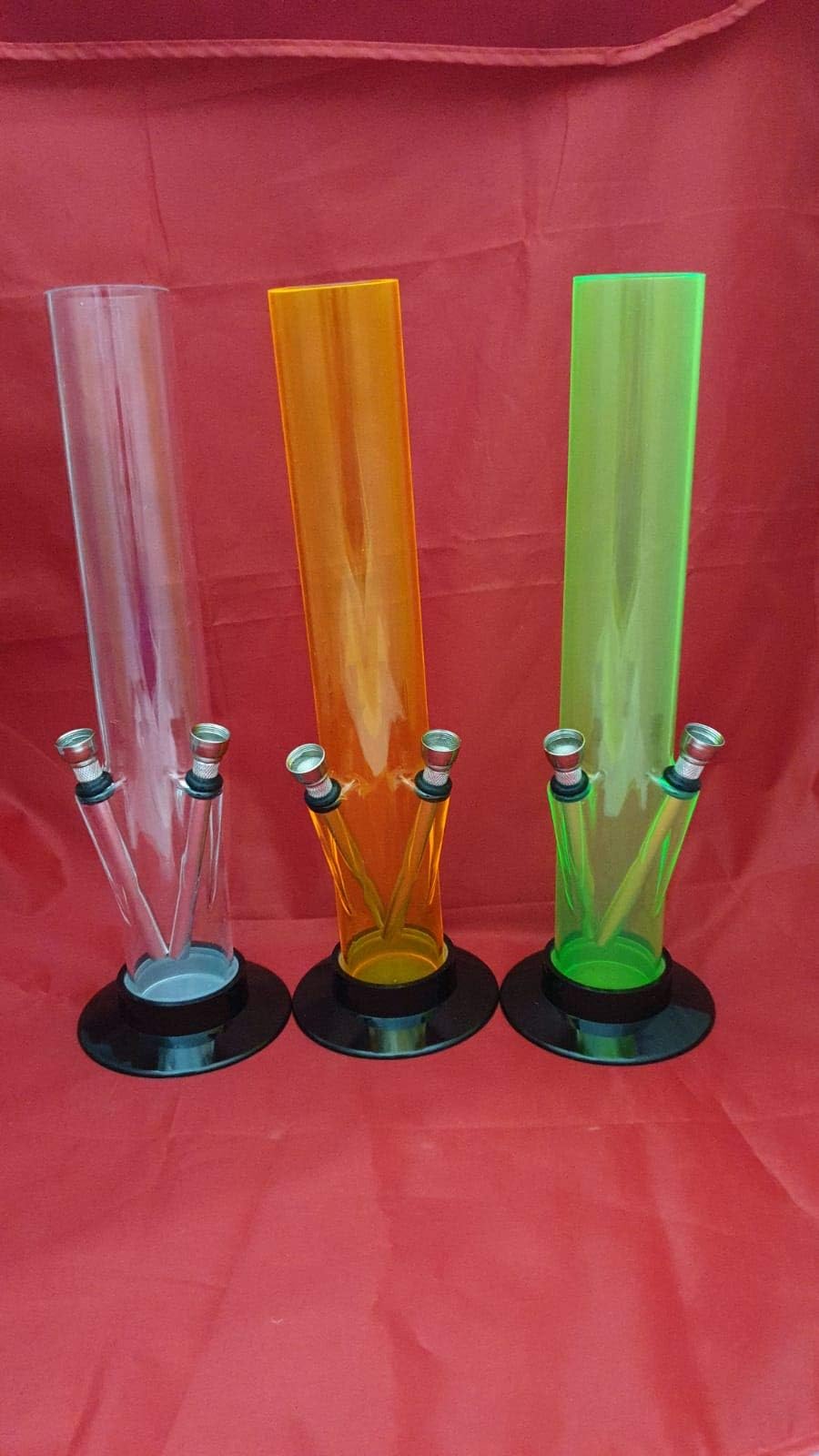 SSB 12 inches 32 cm approx double hose pipe acrylic bong-waterbong