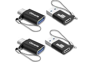 Oliveria USB C to USB Adapter 4 Pieces, USB C to USB Adapter USB A to USB C Adapter Type C to USB Adapter OTG Converter for i