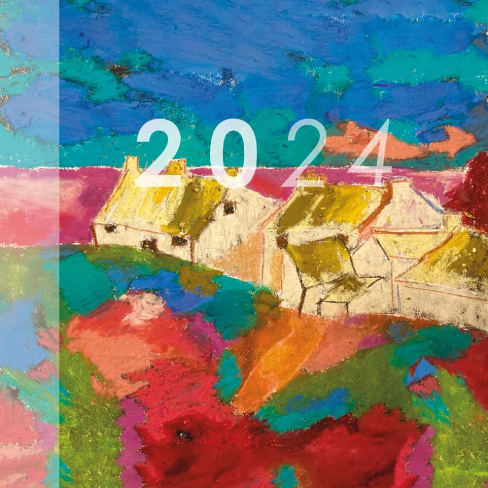 2024 Daily Planner: The Hamlet, Abereiddi | Original Artwork Cover Design by Studio Eloise Govier | Impressionist Art | Two Days Per Page | Square ... for Work, Home, Students or Gift | 8.5"x8.5"