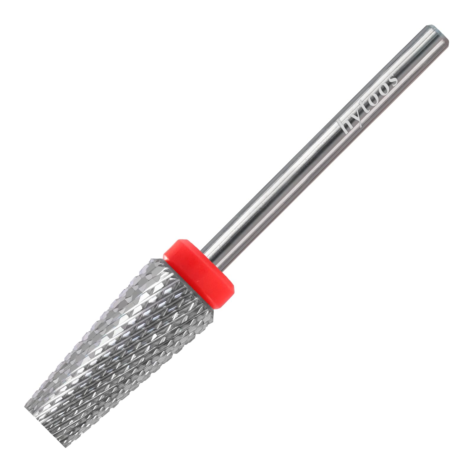 Photo 1 of HYTOOS Flat Top 5 in 1 Nail Drill Bit Professional Tungsten Carbide Cross Tapered Nail Bits 3/32" 2 Way Electric File Nail Drill Accessories Manicure Gel Polish Removal Tool F
