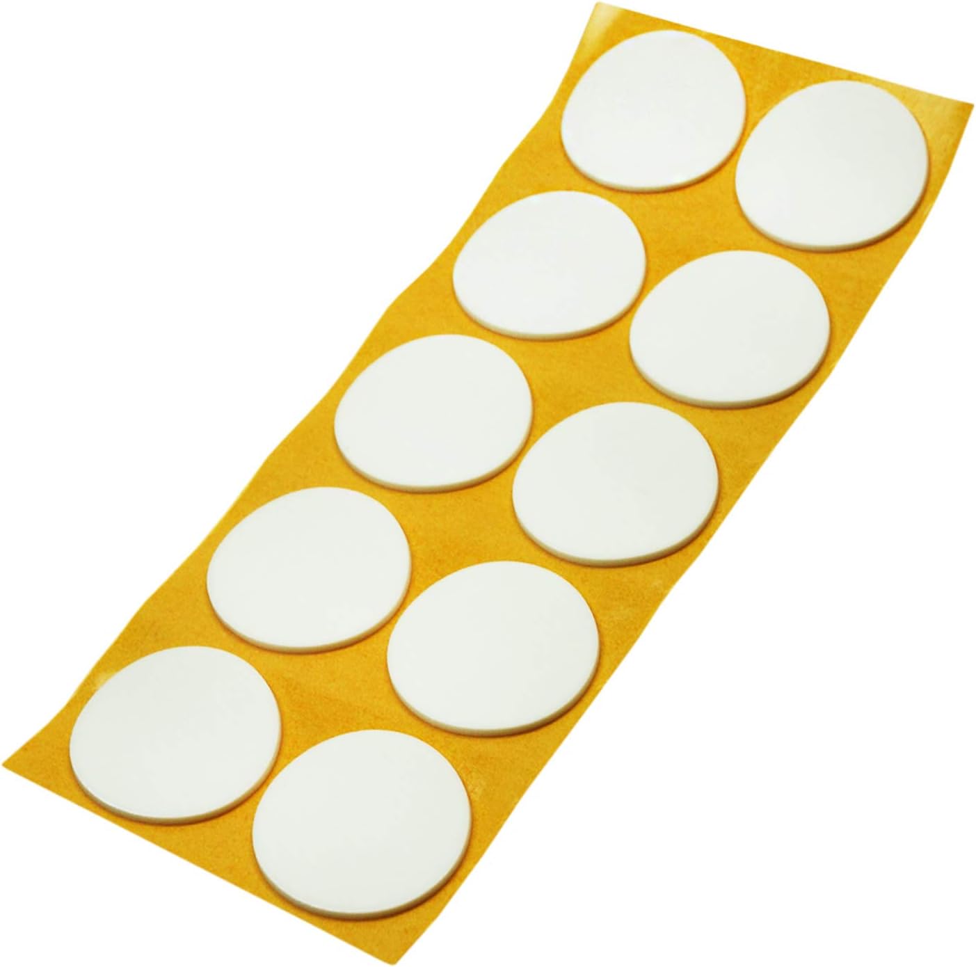 Adsamm® / 10 x self-adhesive anti-slip pads made of EPDM cellular rubber/ø 1.77'' (ø 45 mm) / White/round / 0.098'' (2.5 mm) thick anti-slip glides