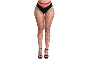 CozyWow Fishnet Tights for Women, High Waist Footed Fishnet Stockings Soft and Stretchy, Womens Patterned Tights 10+ Colors