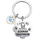 Fmekosdz German Shepherd Keychain For Dog Owner Jewelry German Shepherd Mom Gifts For Son Jewelry