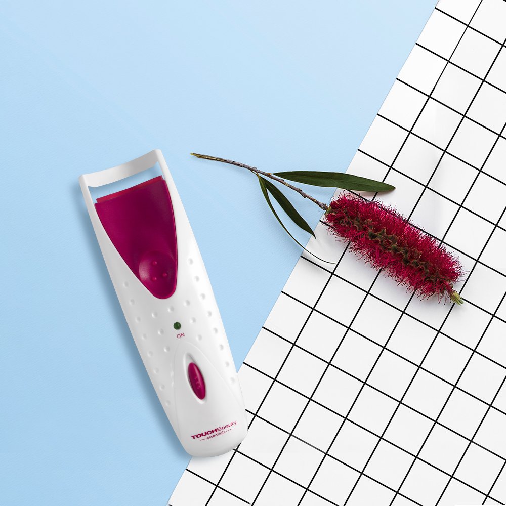 TOUCHBeauty Heated Eyelash Curler with silicone Pad Red TB-2003 : Beauty