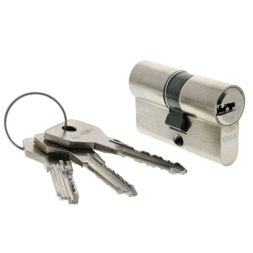 CISA 0E30005012 ASIX European Cylinder, Nickel Plated, 28/28 mm