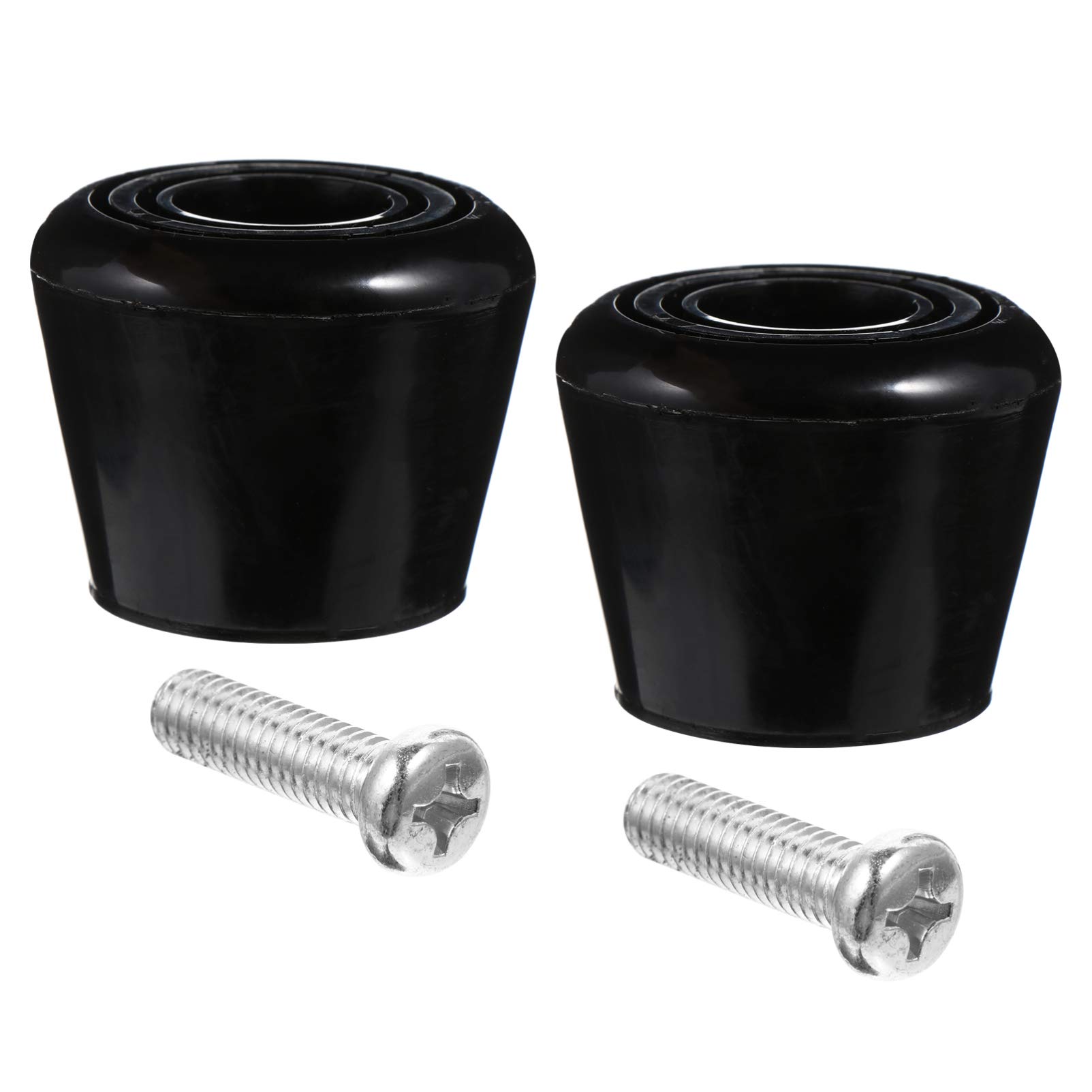IMIKEYA 2pcs Rubber Roller Skate Toe Stoppers with Screws Rubber Compound Roller Quad Skate Toe Stops Plugs