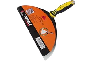 ESreake Large Putty Scraper 12" Stainless Steel Putty Knives with Plastic Ergonomic Handle for Taping Paint Wall Floor Tile, Metal Spackle Tools Knife,Remover for Wood, Wallpaper Scraper (12")