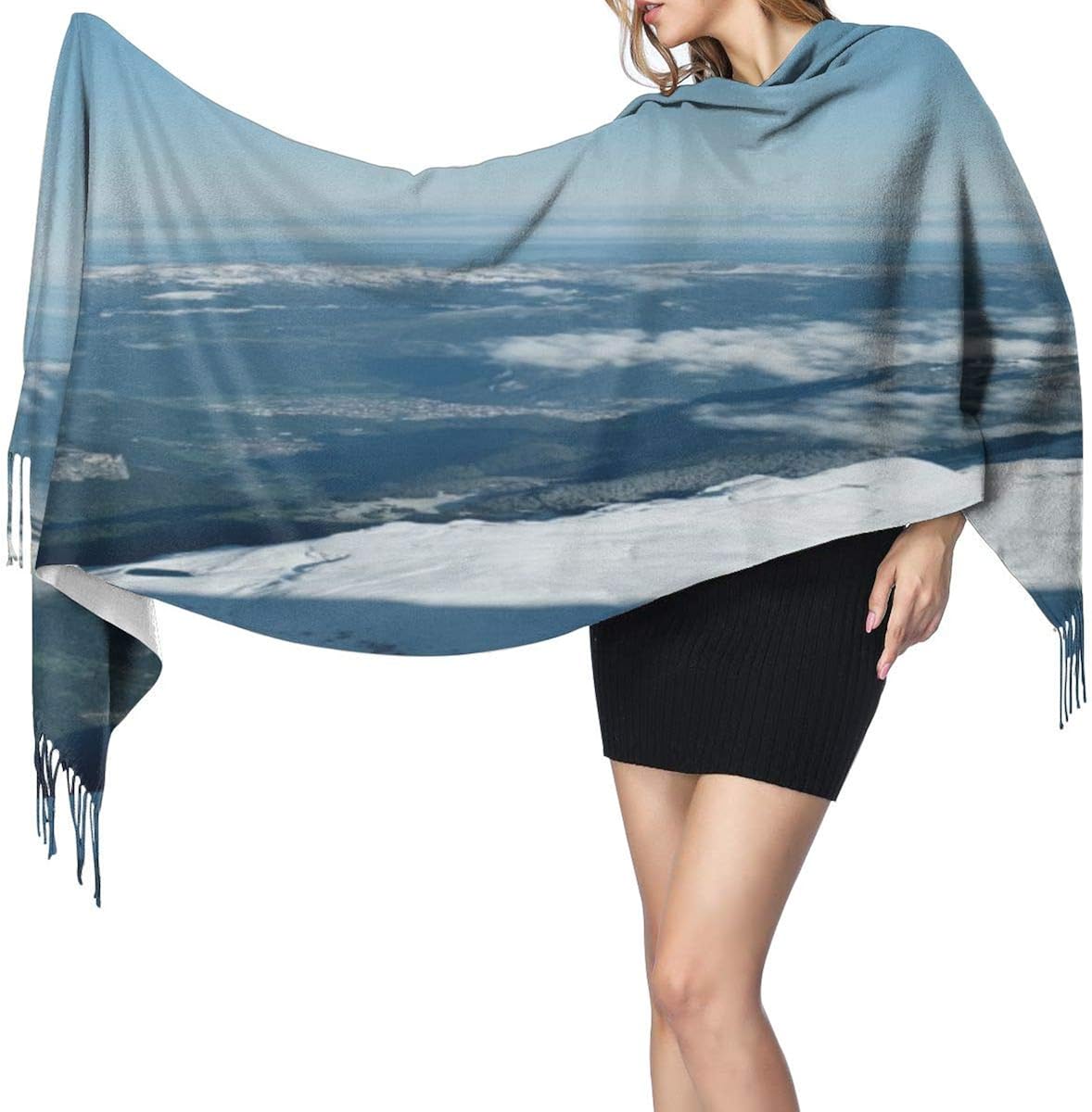 Aerial Photography Of Mountain Covered With Snow Under Blue And White