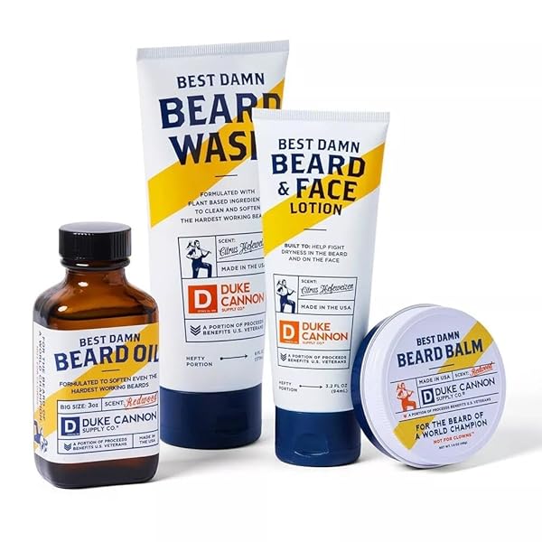 DUKE CANNON SUPPLY CO. BEST BEARD WASH, 6 OZ. – CITRUS HEFEWEIZEN SCENT, SULFATE-FREE & PARABEN-FREE