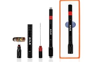 AILE Cigar Punch 4-in-1Cigar Punch Enhancer Tool & Nubber with Double Size Cigar Punch and Stainless Steel Twin Needle, Portable Cigar Accessory, Great Gift to Cigar Lover