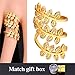 U7 Jewelry Clear CZ 18K Gold Plated Statement Leaf Long Ring