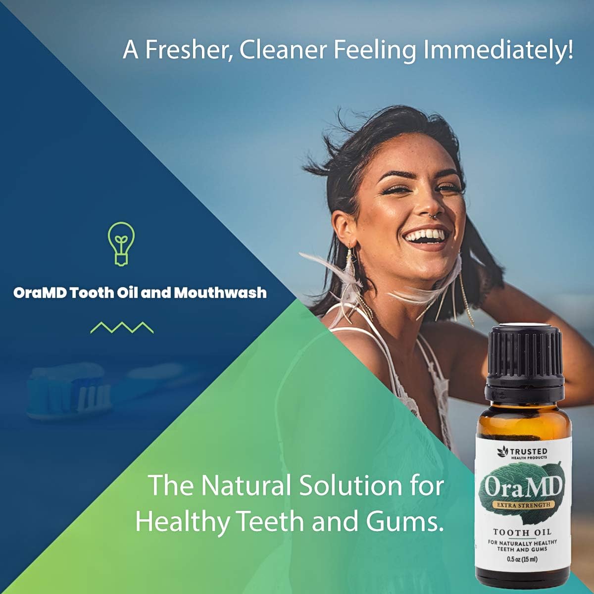 OraMD Original Dentist Recommended Worldwide 100% Pure Breath Freshener for Bad Breath, Halitosis Canker Sores, Gum Boils and Tooth Abscesses - 1 Bottle: Beauty