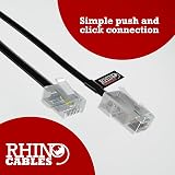 rhinocables RJ11 to RJ45 Cable Ethernet Patch Lead 3m Black view 4