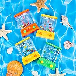 Gejoy 4 Pieces Water Games Handheld Water Ring Toss