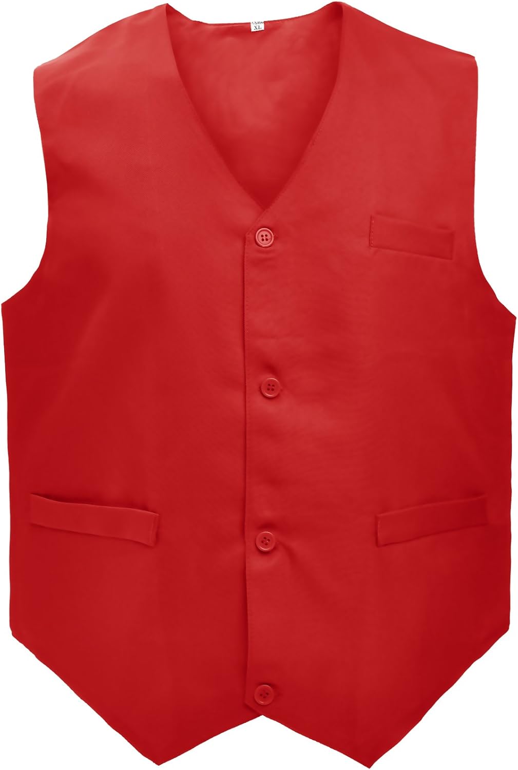 TOPTIE Waiter Uniform Unisex Button Vest for Supermarket Clerk & Volunteer at  Men’s Clothing store