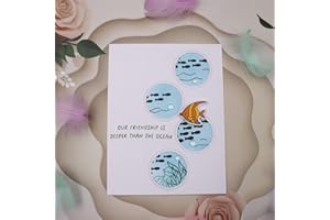 Mvchifay Cutting Dies for Card Making Metal Die-Cuts Scrapbooking Tool Hollow Frame DIY Craft Punch Template Embossing for Paper Album Decor (7-Round circle 5.2x2.8in)