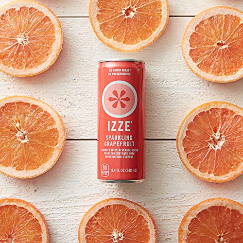 IZZE Sparkling Juice, Grapefruit, 8.4 oz Cans, 12 Count Pricepulse