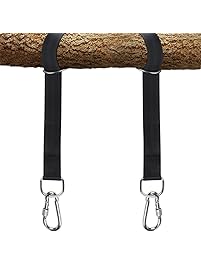 WILDJUE Tree Swing Hanging Straps Kit Holds 2000 lbs,5ft Extra Long Straps Strap Safer Lock Snap Carabiner Hooks Perfect Tree Swing & Hammocks, Perfect Swings,Carry Pouch Easy Fast Installation