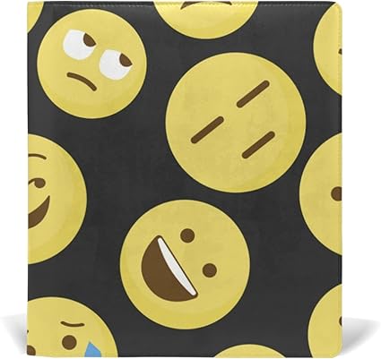 Amazon 旅立の店 ブックカバー レザー 文庫カバー フリーサイズ 顔文字柄 面白い 上品 おしゃれ 本好きなあなたに 学生 ブックカバー 文房具 オフィス用品