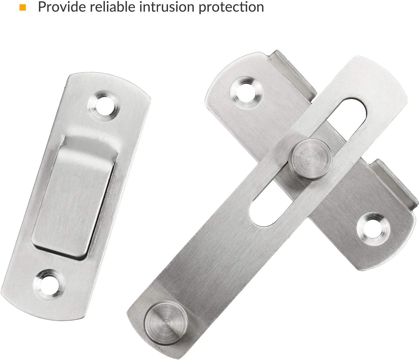 3Pcs Pet Gate Latch Stainless Steel Door Lock, Door Hasp Lock Flip
