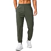 Soothfeel Men's Joggers with Zipper Pockets Golf Joggers Lightweight Sweatpants Athletic Workout Pants for Men Track