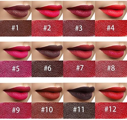 Amazon 口紅 人気 Kohore リップグロス 保湿 口紅 赤 マット ルージュ 厳選12色 口紅 落ちない 長続き 防水 耐久性 人気色 口紅 赤黒 黒 赤紫 ワイン ピンクかわいい リップクリーム 色つき 人気ランキング 口紅 筆 リップグレーズ Kohore