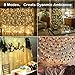 Led Curtain String Lights, Window Fairy Lights for Bedroom with Remote String Lights for Wedding Party Home Garden Outdoor Indoor