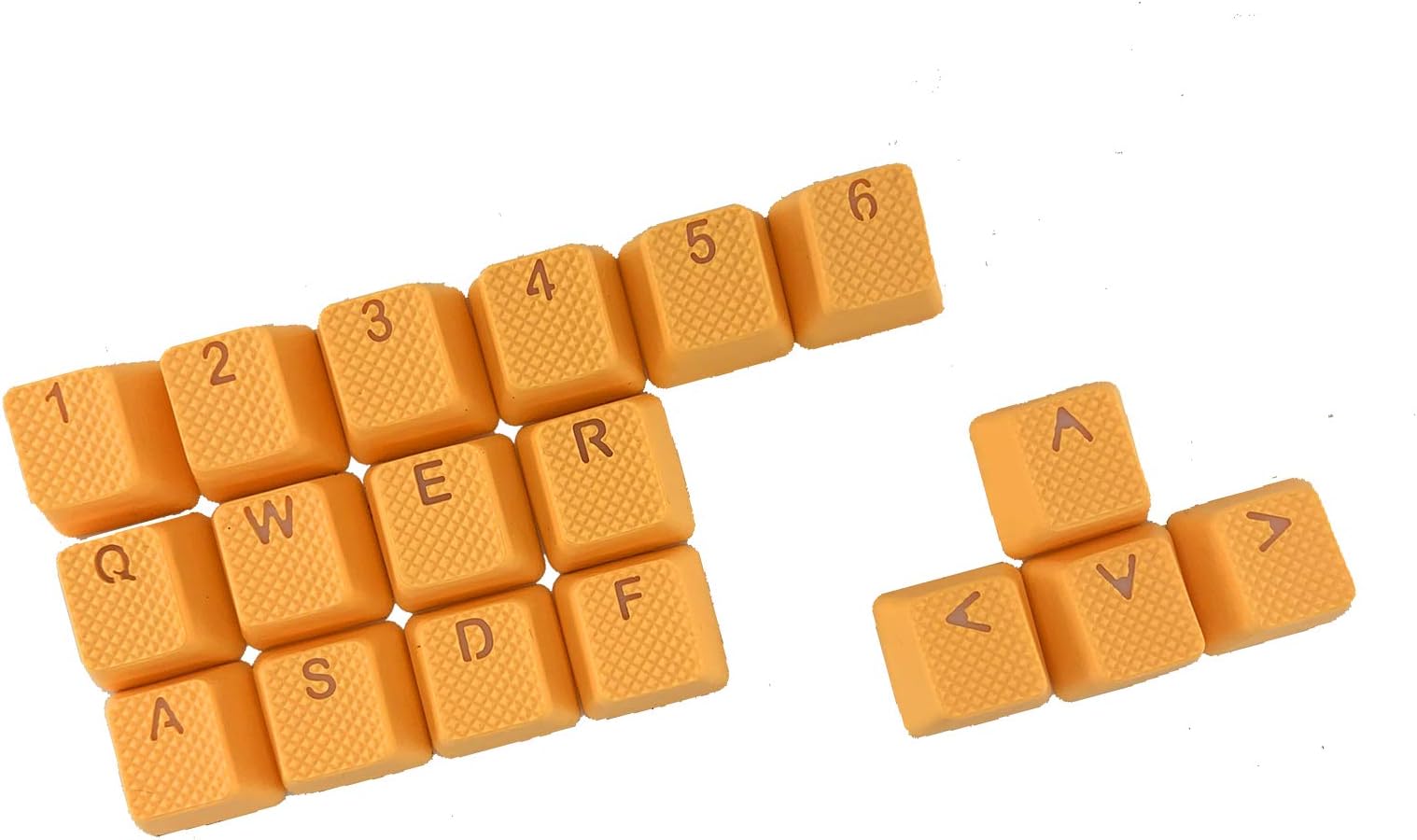 Rubber Gaming Backlit Keycaps Set - for Cherry MX Mechanical Keyboards Compatible OEM Include Key Puller (Neon Orange)