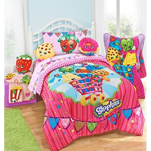 Shopkins Kids 5 Piece Bed In A Bag Full Size Bedding Set