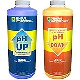 GH General Hydroponics pH Up and pH Down 1 Quart Combo Kit Water Adjuster Buffer