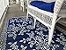 Mad Mats® Garland Indoor/Outdoor Floor Mat, 4 by 6-Feet, Blue and White